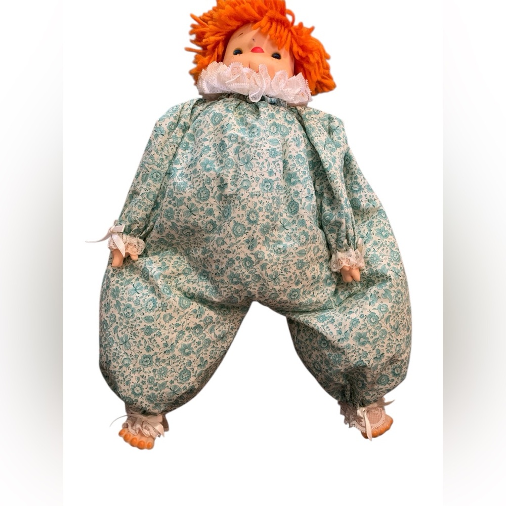 Vintage, double-sided soft clown doll Handmade Body Is A Plastic Bottle